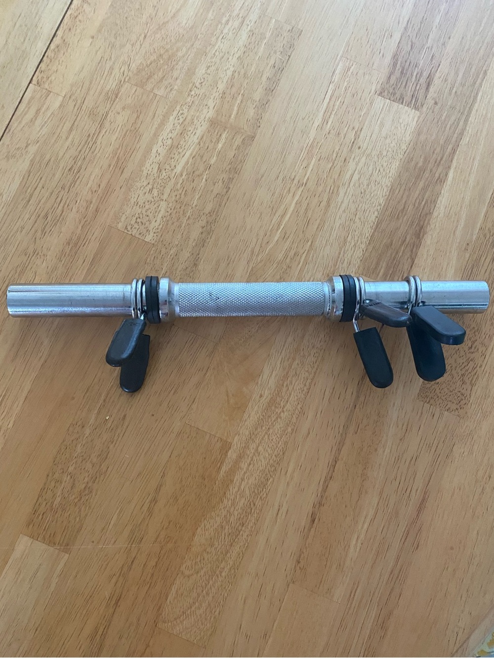 Adjustable Dumbbell Bar 1 inch  Barbell with 3 Spring Collars Home Gym Fitness